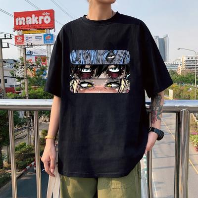 China Anti-wrinkle Japan Anime My Hero Academia Manga O-Neck Shorts Sleeve Summer Manga Himiko Toga Shigaraki Tomura Dabi Eyes Loose Casual T-Shirts for sale