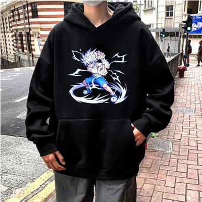 China Hunter X Hunter Anti-Wrinkle Harajuku Anime Oversized Male Sweatshirts Killua Zoldyck Printed Japanese Hooded Cartoon Sweatshirts Women for sale