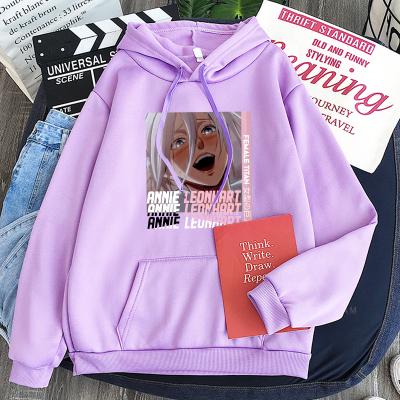 China Anti-wrinkle Harajuku Anime Attack On Titan Hoodies Cartoon Annie Print Graphics Winter Unisex Pullover Warm Sweatshirts for sale