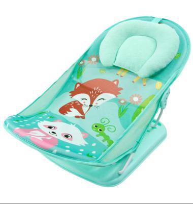 China Wholesale Adjustable Backrest Factory Foldable Baby Bath Support Chair Seat Manufacture Newborn Soft Bather for sale