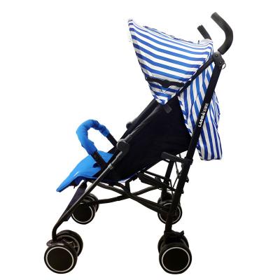 China Cotton Baby Stroller, Blue Simple Folding Baby Carriage Fold Umbrella Carriage Large Portable Stroller for sale