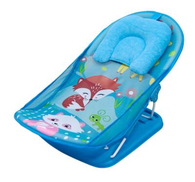 China Comfortable Easy Carry Baby Bath Folding Baby Bather Baby Bath Tube Bath Chair Comes With A Pillow for sale