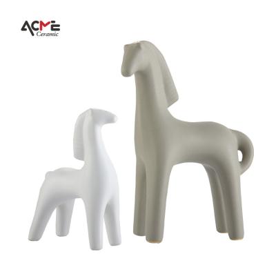 China China wholesale modern home decor crafts statue animal ornaments horse ceramic figurines for christmas decor china home decoration for sale