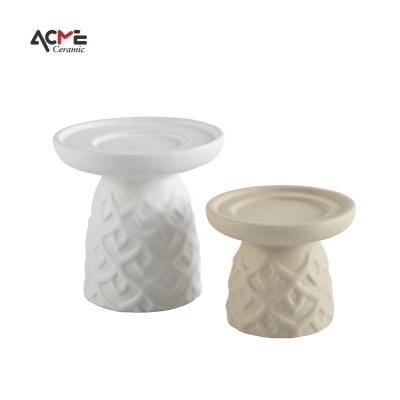 China Modern Nordic Ceramic Tea Lights Decoration Crafts Tabletop Candle Holder Home Decor Candle Holders For Gift for sale