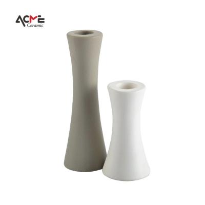 China Unique Art Unique Wedding Table Decorations Modern Design Candle Holders Concrete Ceramic Home Ornaments for sale