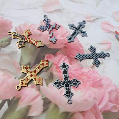 China Other Necklace Charm Jewelry Gold Plated Jesus Cross Necklace Fashion Hot Cross Pendant for sale