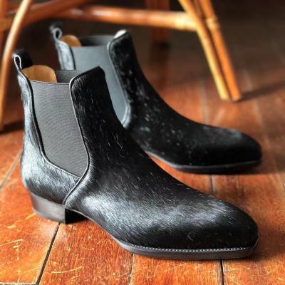 China Cie Horse Hair Chelsea Ankle Boots Men's Classic Violin-Back Deodorization Waist / Bevel Waist Boots for sale