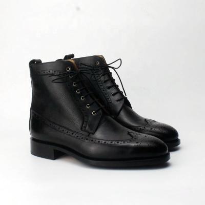 China Breathable Co. A213 Customized New Design Handmade Leather Goodyear Welted Boot For Men for sale