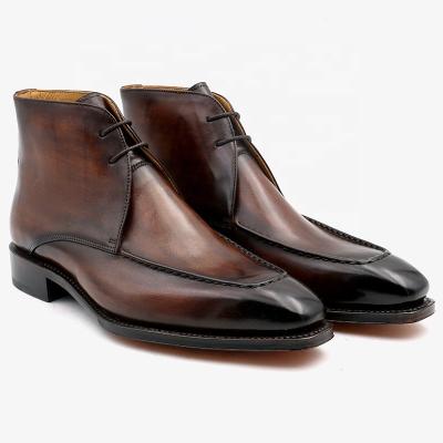 China CIE A06 Deodorization Full Grain Calf Leather Game Period Ankle Shoes Classic Brown Men's Business Shoes for sale