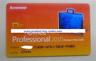 China Tarjeta del código dominante de Microsoft Office 2010 para el profesional del ms 2010 más el pedazo 64 en venta