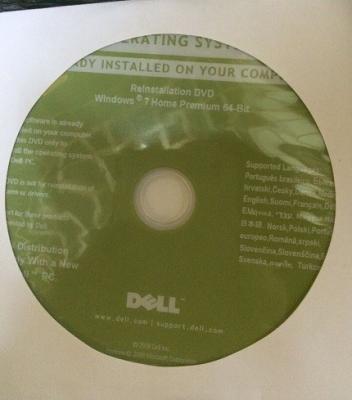 China HP / DELL microsoft Windows 7 OEM Disc home premium sp1 64-bit DVD with COA label for sale