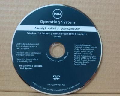 China Sistema operativo Windows de DELL 8 medios de recuperación para el pedazo de los productos 64 de las ventanas 8 en venta