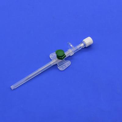 China Medical Grade Plastic+ Stainless Steel Safety 18G IV Cannula Green Butterfly Catheter With Injection Port I.V.Cathether for sale