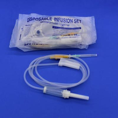 China Single use single use disposable iv infusion set 220cm luer lock for sale