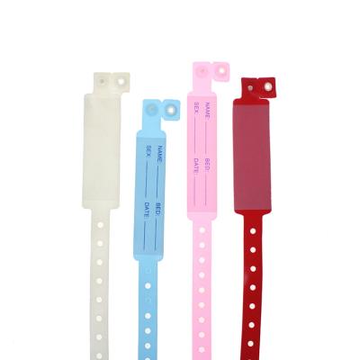 China Eco-friendly PVC Disposable Medical ID Band Wristband For Hospital Patients Baby Kid Adult for sale