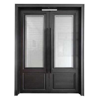 China Cheap Price Aluminum Glass Double Entry Doors Windproof for sale