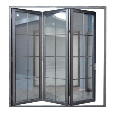 China Sound Insulation Bi Folding Doors Pella Aluminum Exterior Aluminum Folding Doors for sale