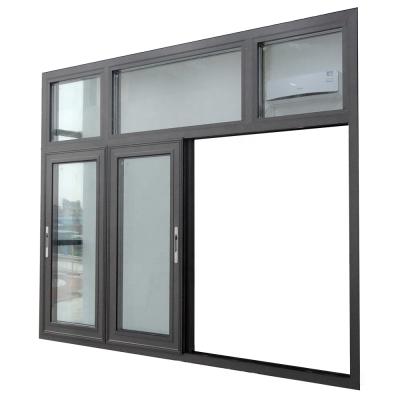 China Wanjia Sliding Made Popular Design Nice Aluminum Frame Sliding Glass Window for sale