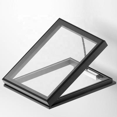 China 2047 Ace Hurricane Impact Aluminum Tempered Glass Auto Tent Roof Electric Windows Skylight Window for sale