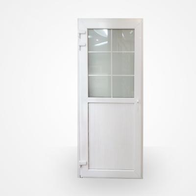 China WANJIA waterproof villa door custom plastic upvc casement double door glass door for sale