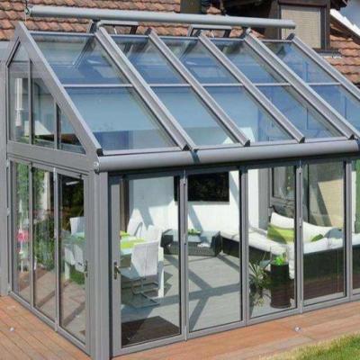 China WANJIA modern portable aluminum frame sunroom sale house glass sunrooms for sale