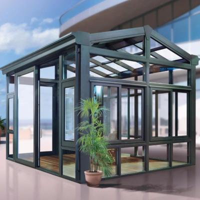 China WANJIA modern china freestanding conservatory aluminum sunroom 4 season glass aluminum sunroom for sale