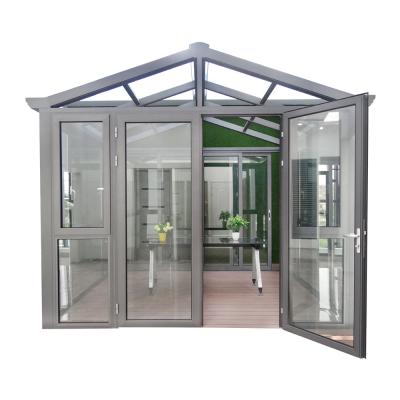 China Energy Saving Triangle Design Aluminum Glass House for sale