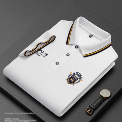 China 2023 Latest Anti-wrinkle polo shirt men's polo border casual men's short sleeve shirt collar spring and summer design for sale