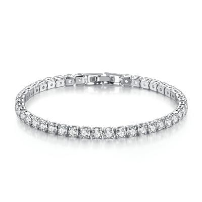 China FASHIONABLE Design AAA+ Luxury Classic Round Jewelry Women Cubic Zirconia Diamond Tennis Bracelet for sale