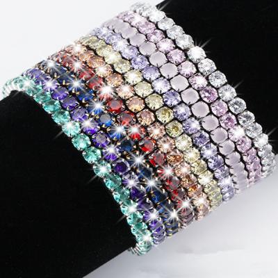 China Wholesale Luxury FASHIONABLE CZ Diamond Charm Stainless Steel Zircon Tennis Bracelet For Women for sale