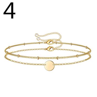 China FASHIONABLE High Quality Paperclip Shape Double-Layer Copper Chain Bracelet Trendy Diy Personality Bracelet for sale