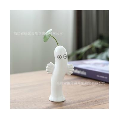 China Small iron vase art iron vase decor ceramic goods vase Nordic simple ceramic Japanese miscellaneous frame home hydroponic plant for sale