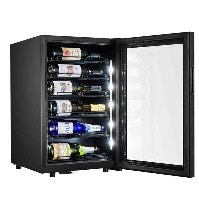 China Commercial Wine Storage Cabinet 72L Wine Shelf View Label Vinopro Modern Single Zone Wine Cabinet for sale