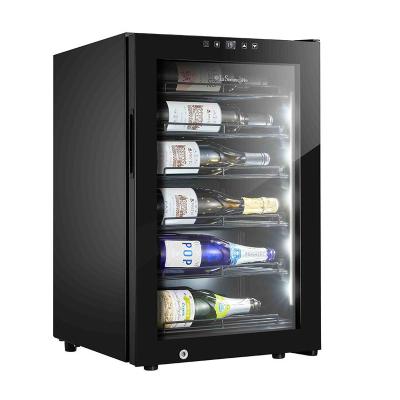 China Vinopro 72L 22 Bottles Commercial Wine Cooler All Glass With Cooling Device Electric Mini Wine Refrigerators Cellar for sale