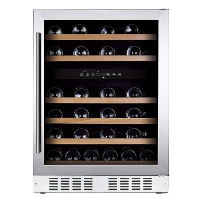 China Vinopro 46 Bottles Commercial Wine Refrigerator 145L Compressor Small Wine Cooler Stainless Steel Door Cellar Cabinet for sale