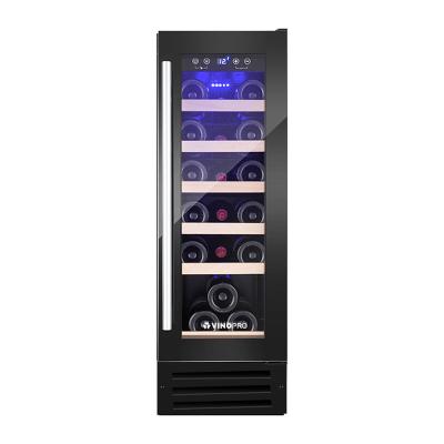 China Wholesale Household Vinopro OEM 19 Bottles Digital Wine Fridge Refrigerator 58L Wine Cabinet With Temperature Control for sale