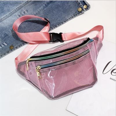 China Water Proof PVC Glare Women Cash Wallet Material Bum Bag Free Space Waist Fanny Pack Shopping Chest Bag for sale