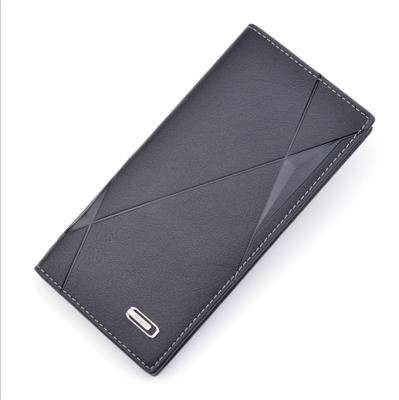 China Hot Selling Waterproof Men's PU Leather Wallet Long Business Man Wallet Zipper Wallet for sale