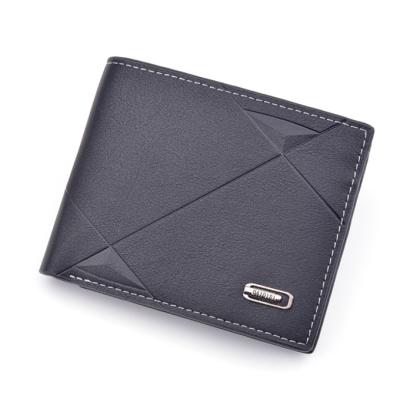 China Hot Selling Waterproof PU Leather Men Short Wallet Zipper Business Wallet Male Wallet for sale