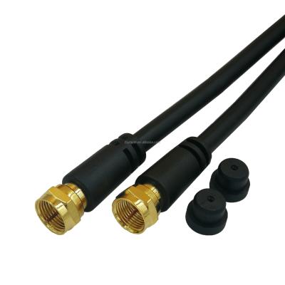 China AV Device Equipment Pigtail Audio Video Cable F Male To F Male For RG 59 Coaxial Cable Assembly for sale