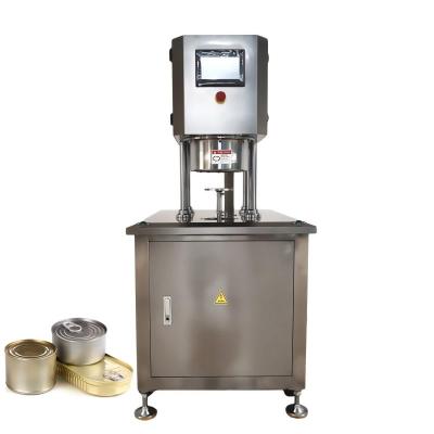 China Máquina para la conservación de carne de res de pescado de atún de sardina de lata de carne enlatada máquina de sellado automática en venta