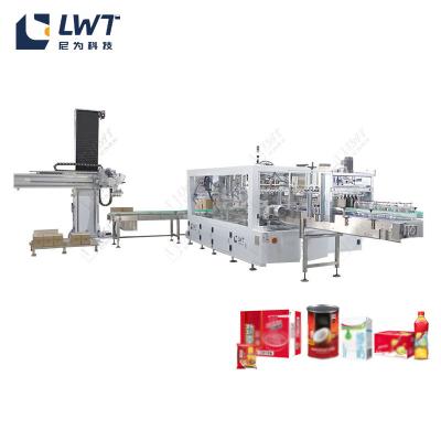 China 36000BPH Boxed Juice Packaging Produktionslinie automatisch zu verkaufen