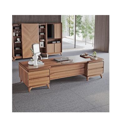 China The other new high-end Luomantike Chinese style office solid wood table boss table and chair combination office zen chair for sale