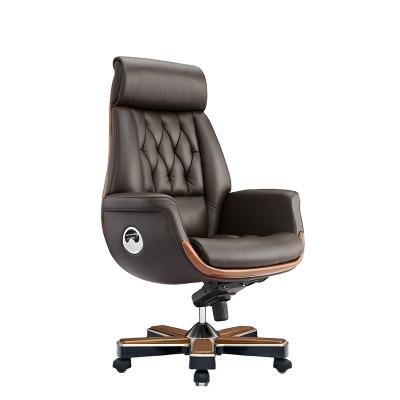 China High End Rotation Chair Commercial Use Office Furniture Leather Meeting Room Chairs Head Office Leather Chair for sale