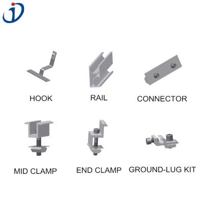 China AL SOLAR MOUNTING SYSTEM FOR TILE ROOF TOP for sale