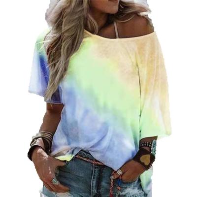 China Factory Sale New Style Mid Long Breathable T-shirt Link Short Sleeve T-shirt Women T-shirt Dyeing T-shirt for sale