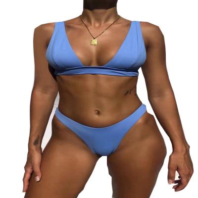 China Factory Direct Wholesale OEM Polyester Two Piece Swimwear Breathable Cut Custom Sexy Women Bathing Suits for sale