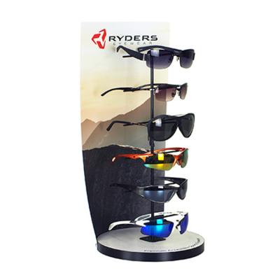 China Displaying Goods Customized Metal Melamine Sunglasses Monocle Display Stand Eyewear Display Rack for sale