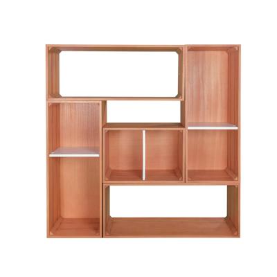 China Displaying Custom Wooden Merchandise Retail Store Cabinet 2 Layers Display Rack for sale