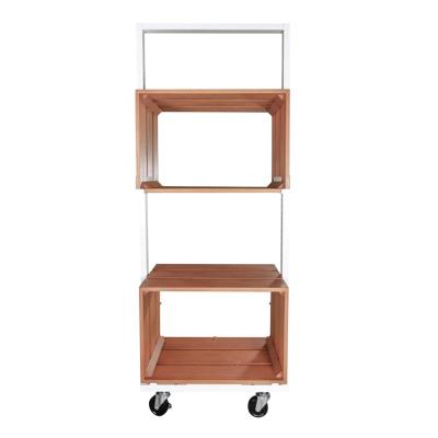 China Custom Merchandise Display Cabinet W54cm Deploying On Casters H150cm Cabinet Display Rack Retail Store Shelves for sale